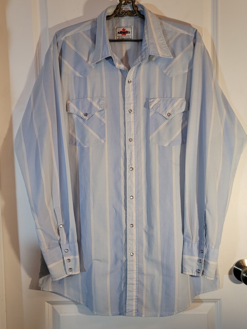 Stripe Pearl Snap Western Shirt